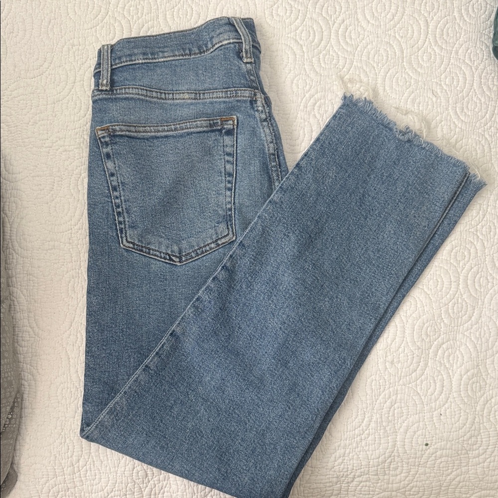 Re/Done Stove Pipe straight 70’d Light Blue Cropped Jeans